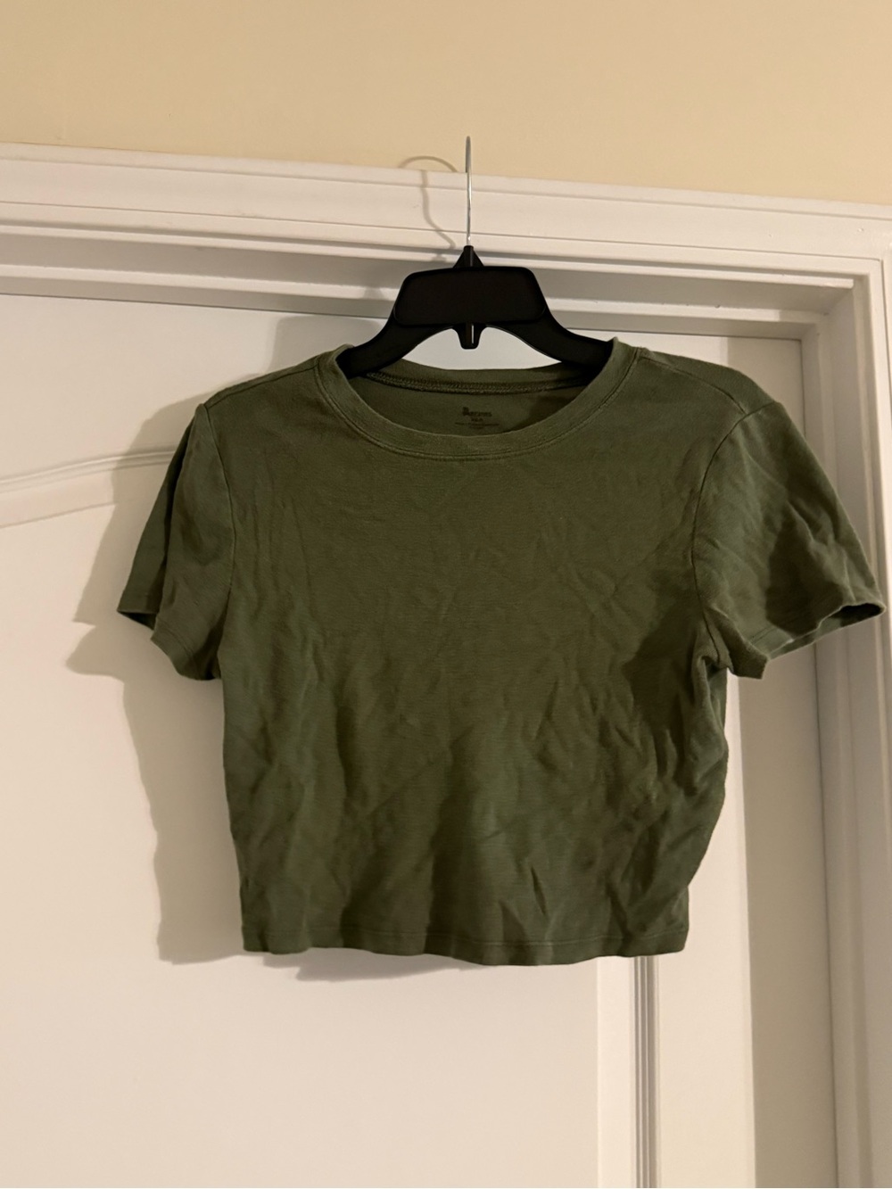 No Boundaries Olive Green Cropped Tee